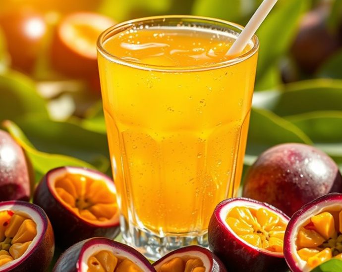 delicious tropical fruit beverage