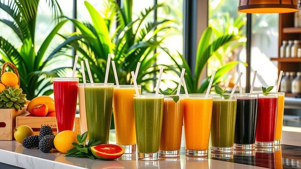 fresh healthy smoothie options