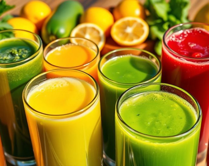 freshly extracted fruit beverage