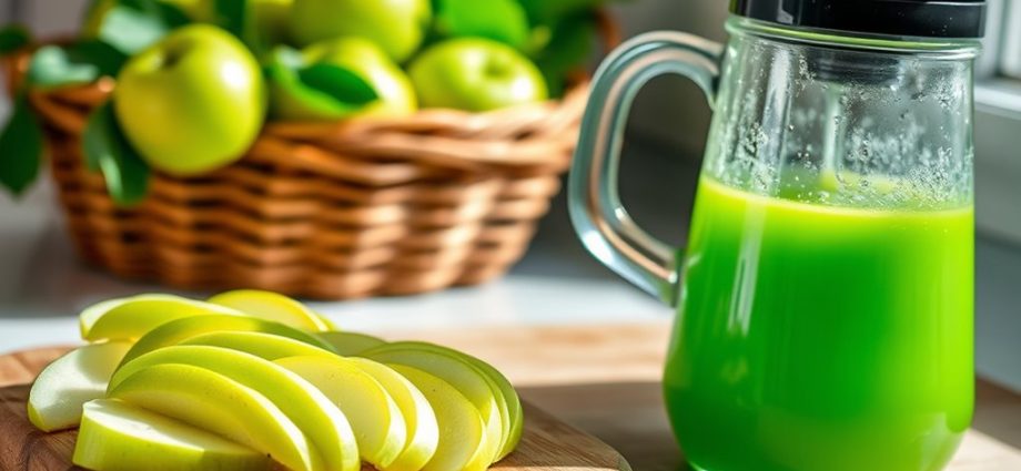 homemade green apple juice