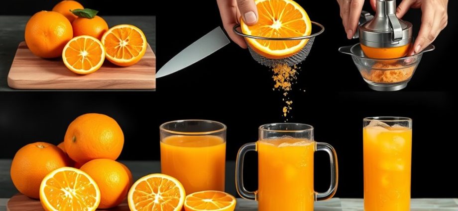 homemade orange juice steps