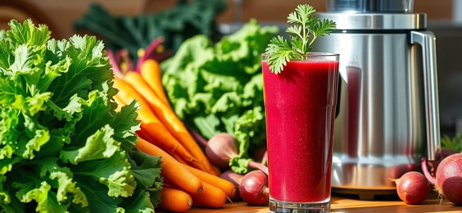 homemade organic vegetable juice