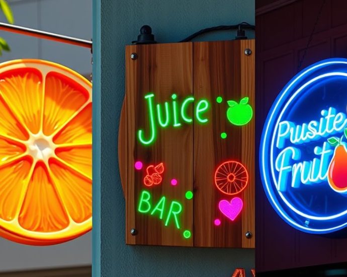 juice bar sign concepts