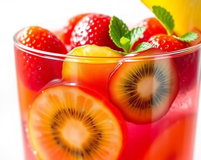 nutritious fruit cocktail juice
