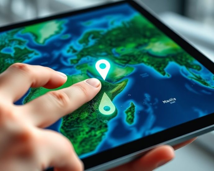 pressed locations on maps