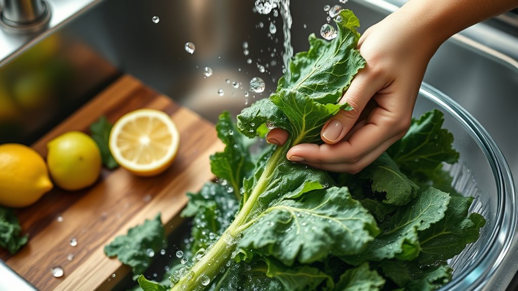 wash and prep kale